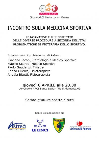 Incontro ASTREA Medicina Sport